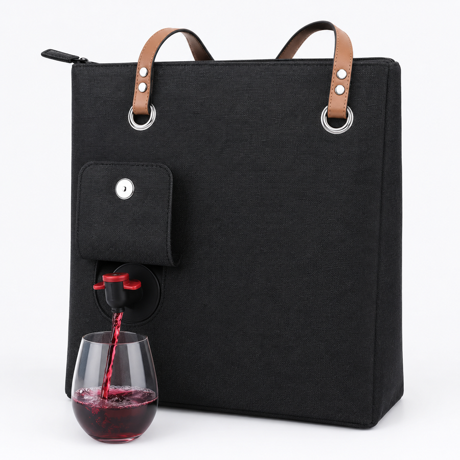 Insulated Beach Tote with Hidden Drink Dispenser – Leakproof 1.5L Spout Bag