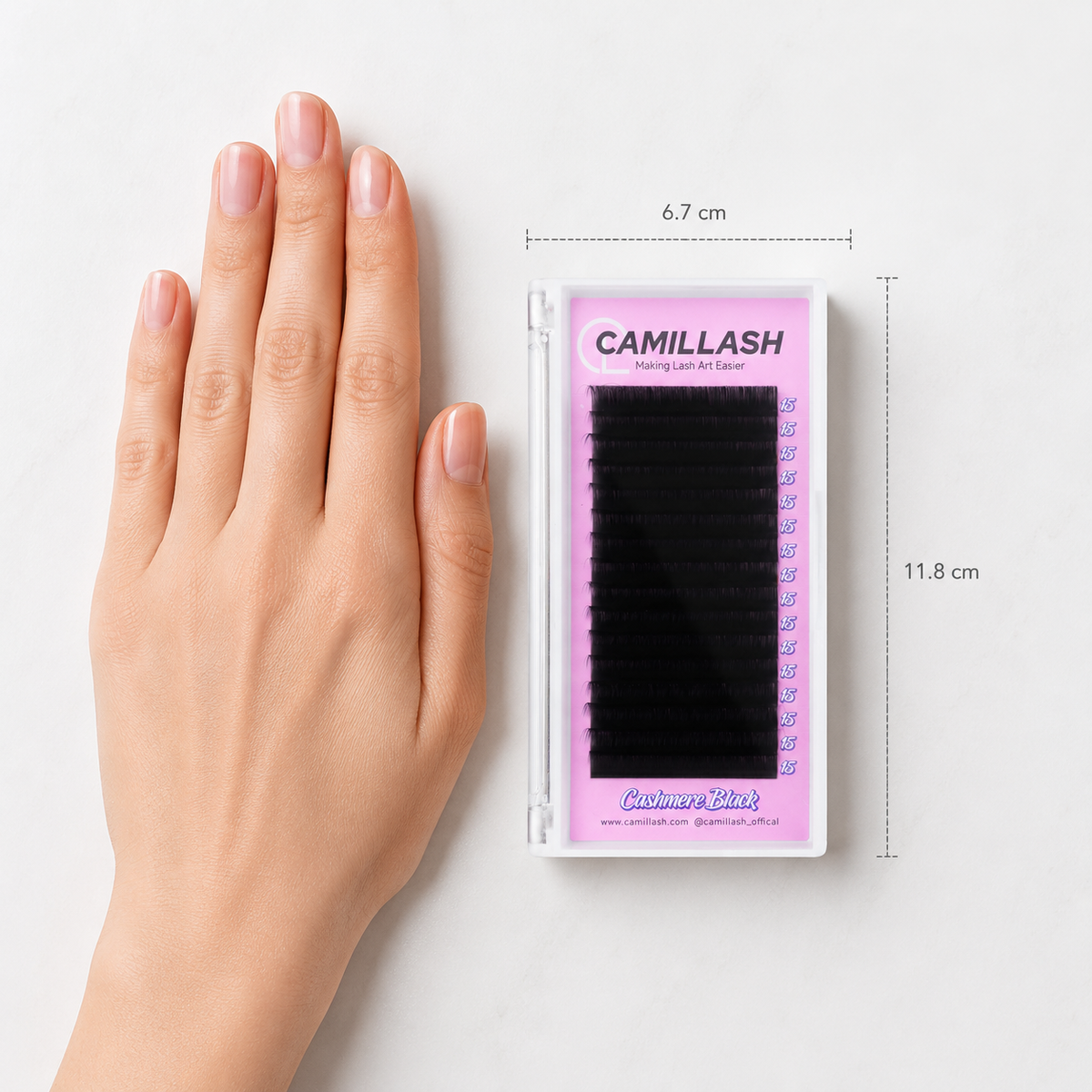 Cashmere Volume Lash Trays — 16 Rows (0.03–0.07)