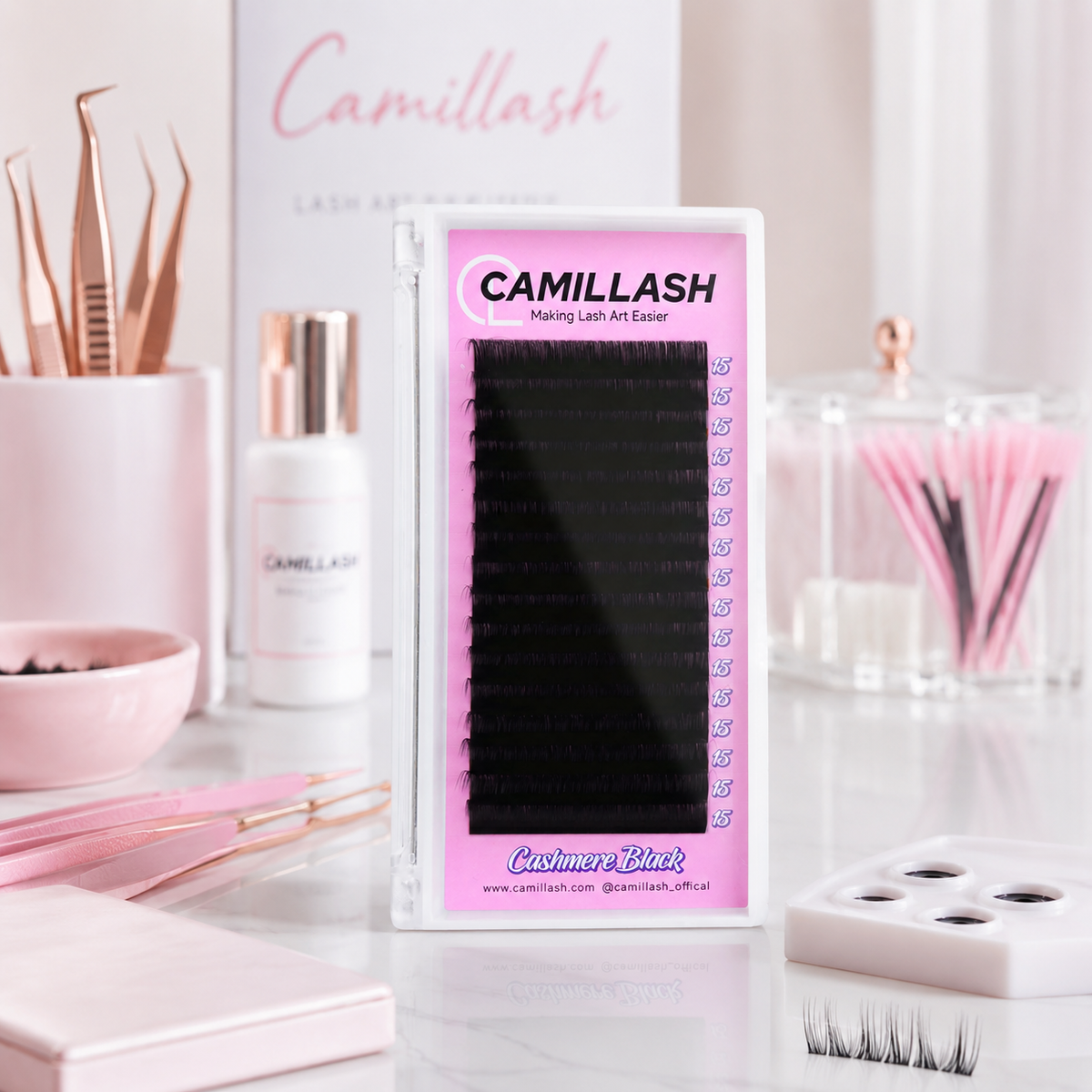 Cashmere Volume Lash Trays — 16 Rows (0.03–0.07)