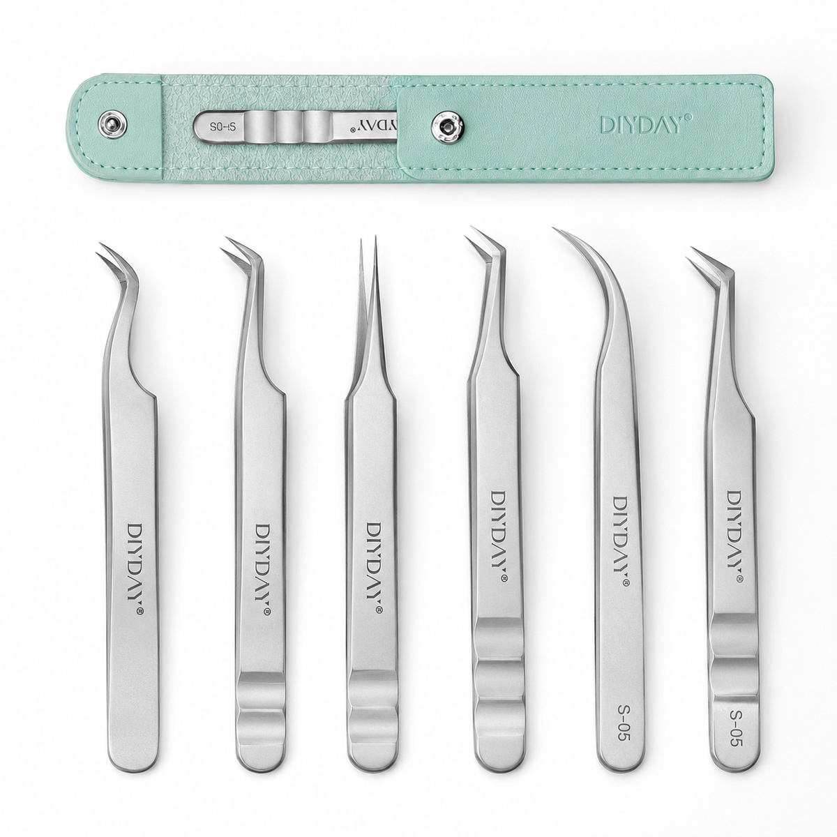 Pro Fiber-Tip Lash Tweezers — Technique Set
