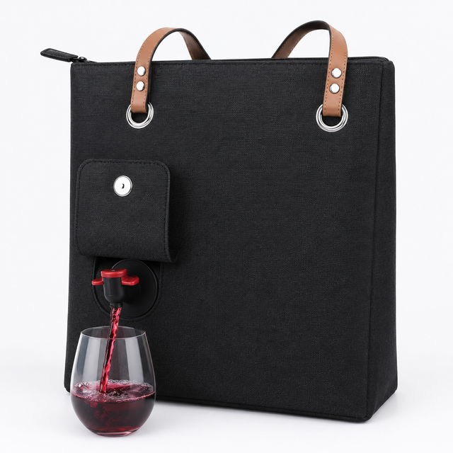Insulated Beach Tote with Hidden Drink Dispenser – Leakproof 1.5L Spout Bag