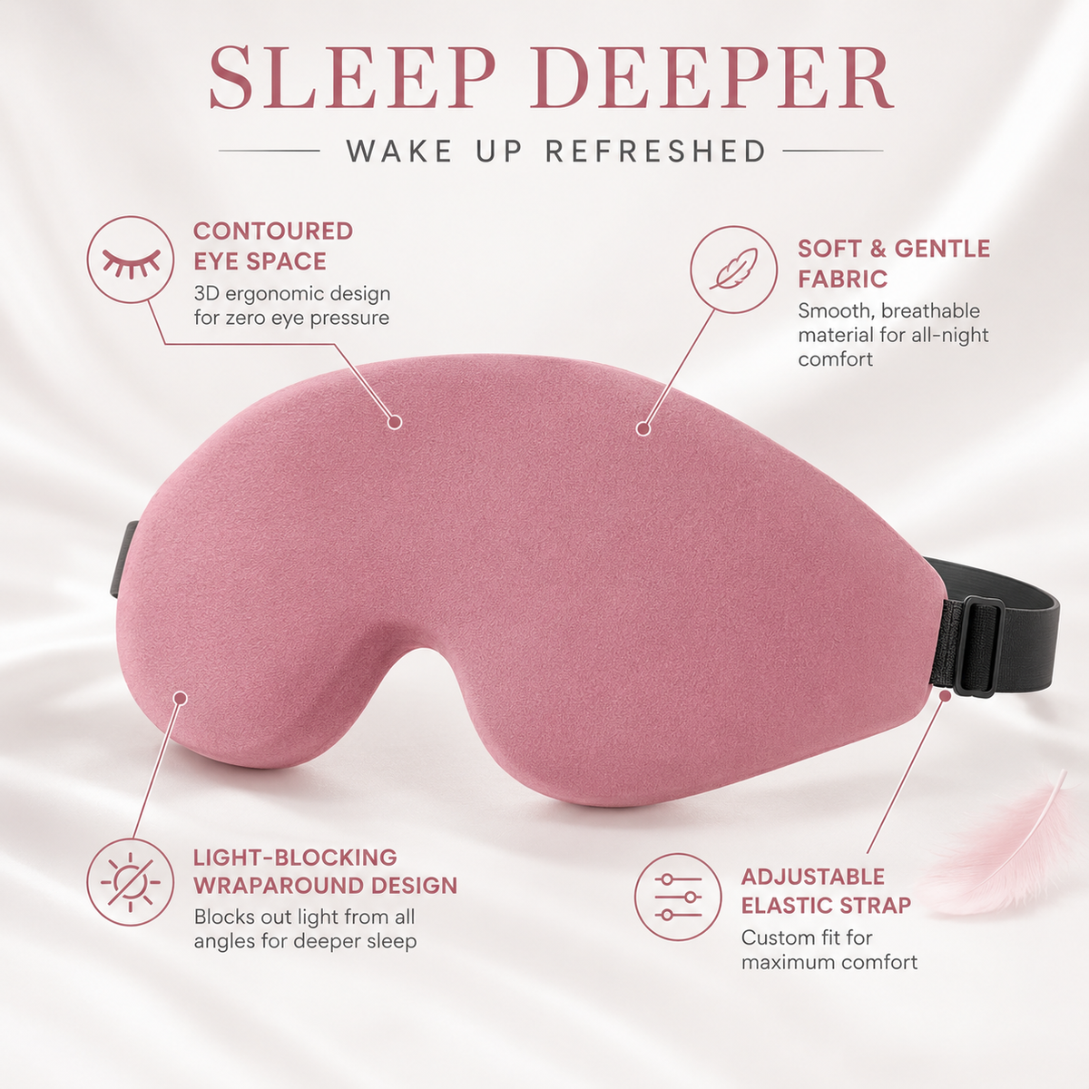 Lash-Safe 3D Sleep Mask — Zero Lash Contact