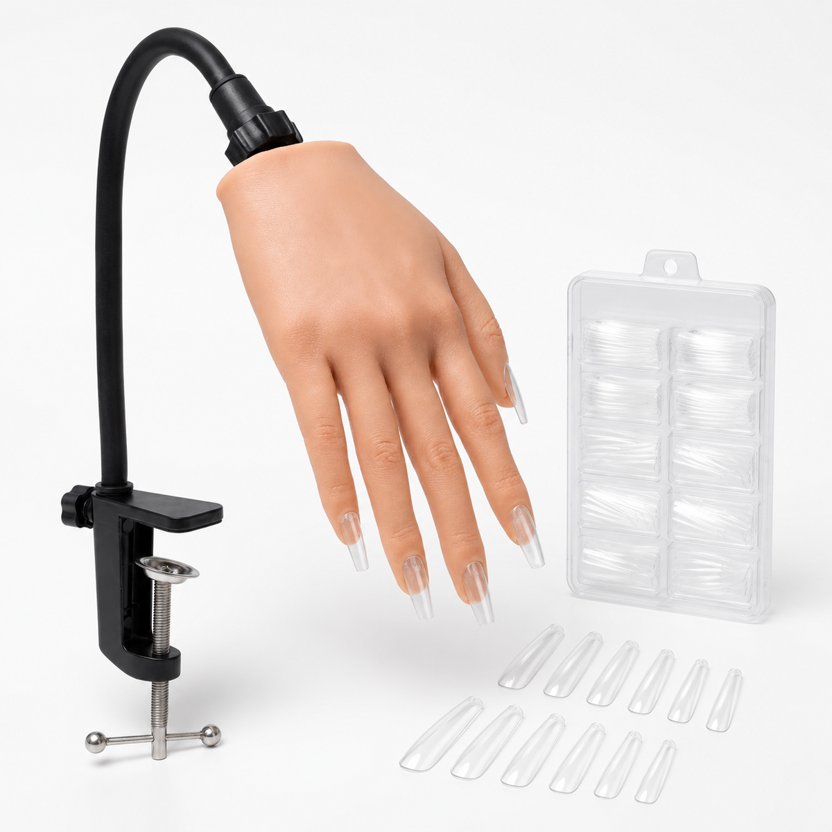 Flexible Silicone Practice Hand — Nail Training Kit