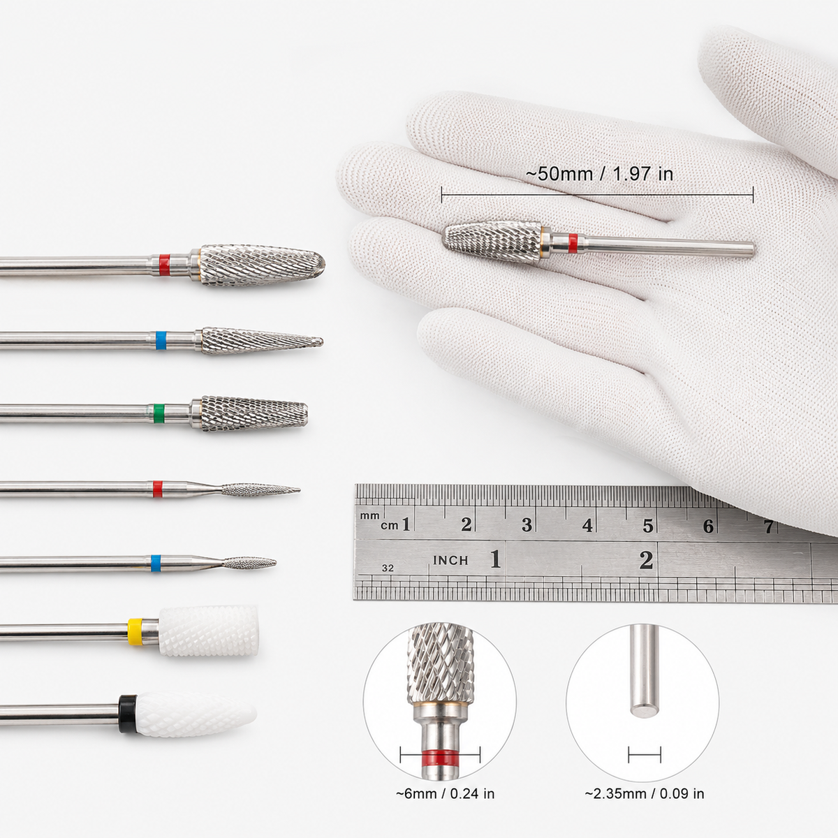 Tungsten Carbide Nail Bit Set — 10 Pc Pro Kit