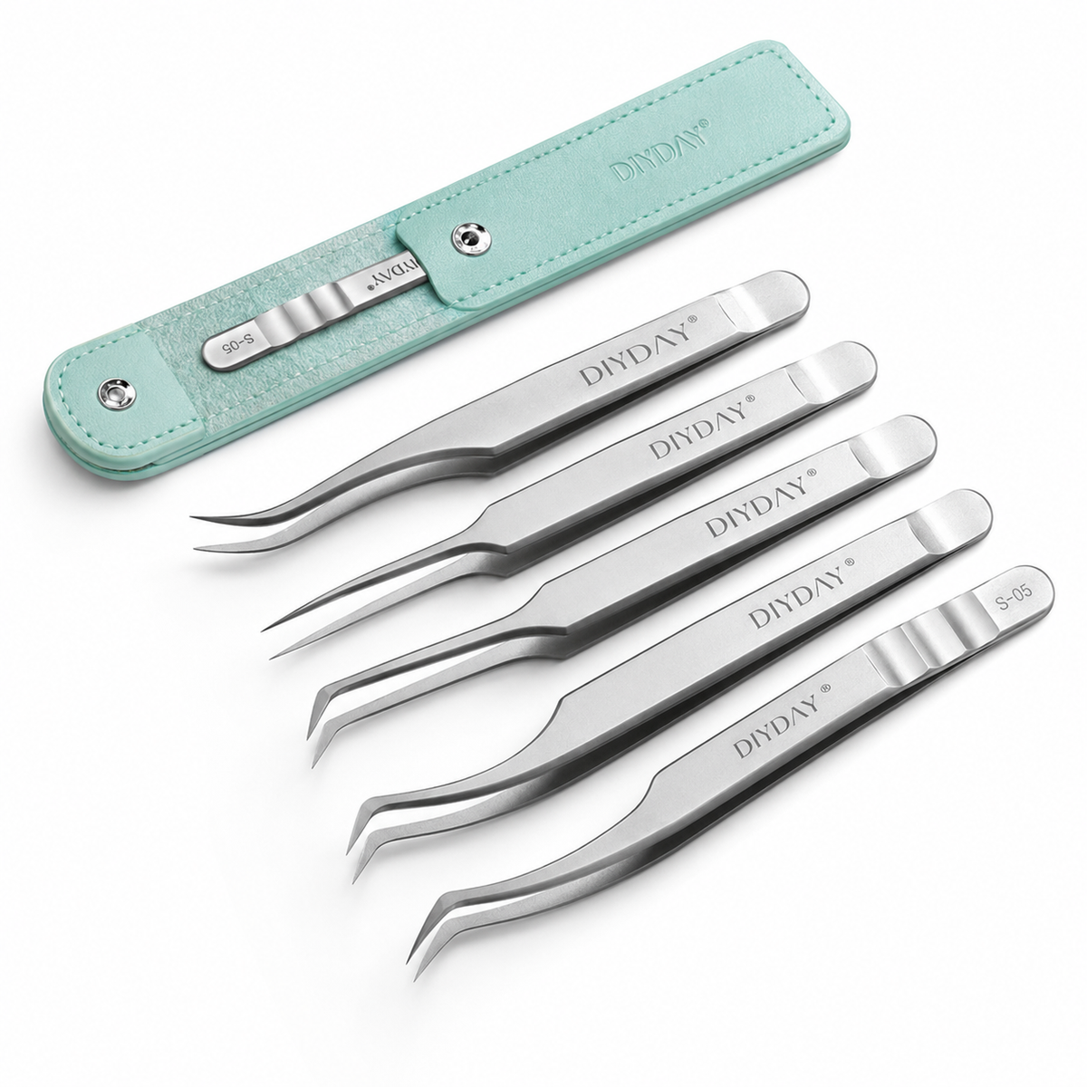 Pro Fiber-Tip Lash Tweezers — Technique Set